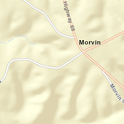 Morvin Alabama Street Map