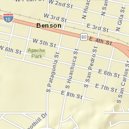 Benson Arizona Street Map