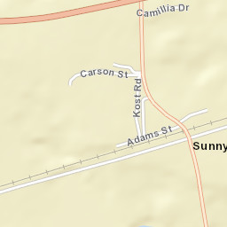 Sunny South Alabama Street Map