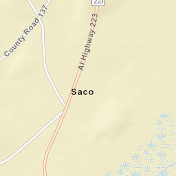 Saco Alabama Street Map