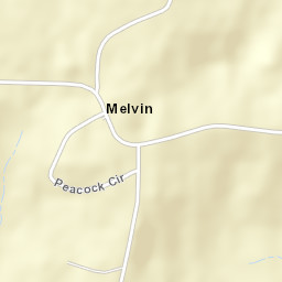 Melvin Alabama Street Map