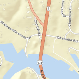 Hoboken Alabama Street Map