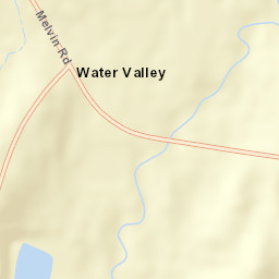 Water Valley Alabama Street Map