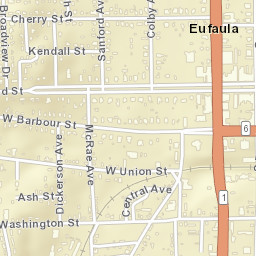 101 South Eufaula Avenue, Eufaula, AL Street Map