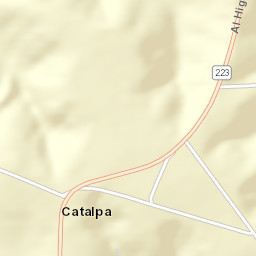 Catalpa Alabama Street Map