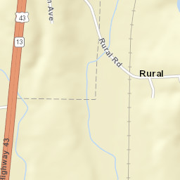 Rural Alabama Street Map
