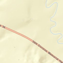 36th Division Memorial Hwy, Gustine, TX Street Map