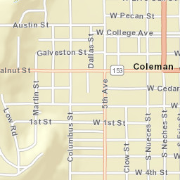 Trinity Street, Coleman, TX 76834, USA Street Map