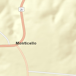 Monticello Alabama Street Map