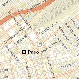 El Paso, Texas Street Map