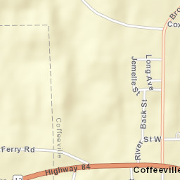 Coffeeville Alabama Street Map