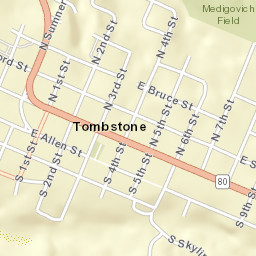 Tombstone Arizona Street Map