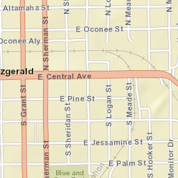 102 East Central Avenue, Fitzgerald, GA Street Map