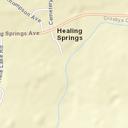 Healing Springs Alabama Street Map