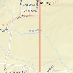Millry Alabama Street Map