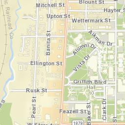 Alumni Drive, Stephen F. Austin State University, Nacogdoches Street Map