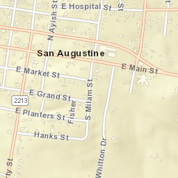 South Ayish Street, San Augustine, TX  Street Map
