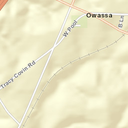 Owassa Alabama Street Map