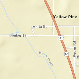 Yellow Pine Alabama Street Map