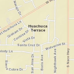 Huachuca Terrace Arizona Street Map