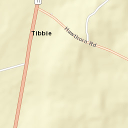 Tibbie Alabama Street Map