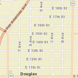 Douglas Arizona Street Map