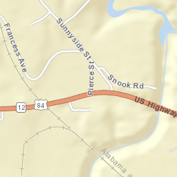 River Falls Alabama Street Map