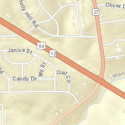 Wooded Acres Alabama Street Map