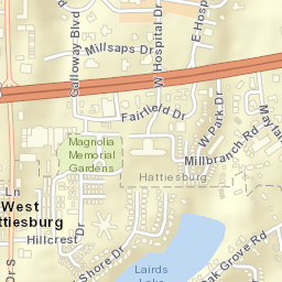 110 Millsaps Dr Hattiesburg MS Street Map
