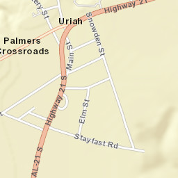 Uriah Alabama Street Map