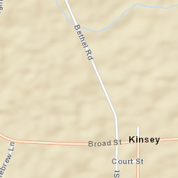 Kinsey Alabama Street Map