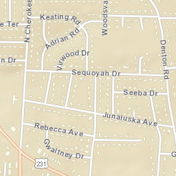Cherokee Acres Alabama Street Map