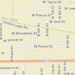 701-799 North 9th Street San Saba TX Street Map