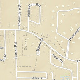 Trawick Road Estates Alabama Street Map