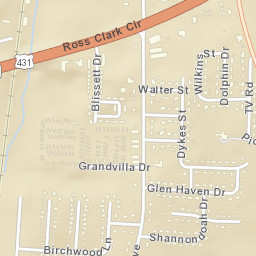 Morris Heights Alabama Street Map