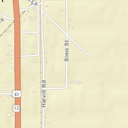 Calvert Alabama Street Map