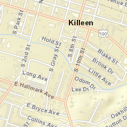 Killeen, Texas Street Map