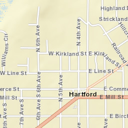 Hartford Alabama Street Map
