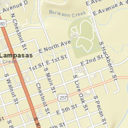 201-299 East 1st Street, Lampasas, TX Street Map