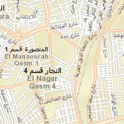 Al Manşūrah Street Map