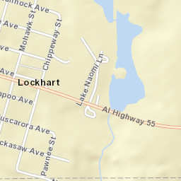 Lockhart Alabama Street Map