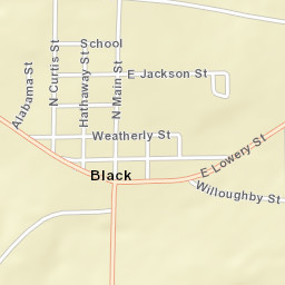 Black Alabama Street Map