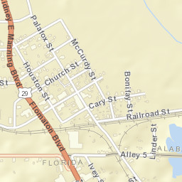 Flomaton Alabama Street Map