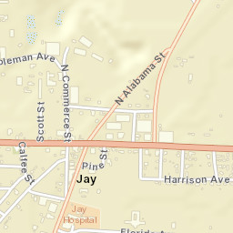 Jay Florida Street Map