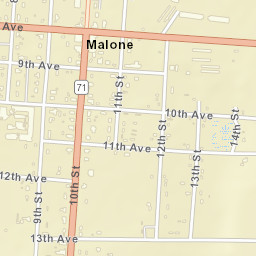 Malone Florida Street Map