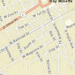 Bay Minette Alabama Street Map