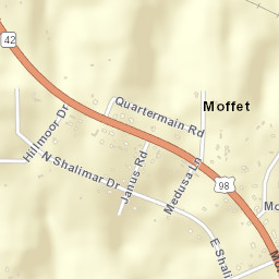 Moffet Alabama Street Map