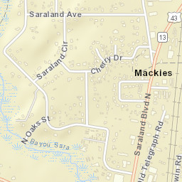 Mackies Alabama Street Map
