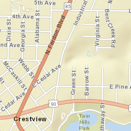 Crestview Florida Street Map