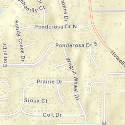 Ponderosa Alabama Street Map